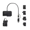 StarTech.com USB-C/USB-A naar M.2 NVMe en 2,5 inch/3,5 inch SATA-adapter, 10 Gbit/s, gereedschapsloze externe SSD-harde-schijflezer, B+M/M-Key