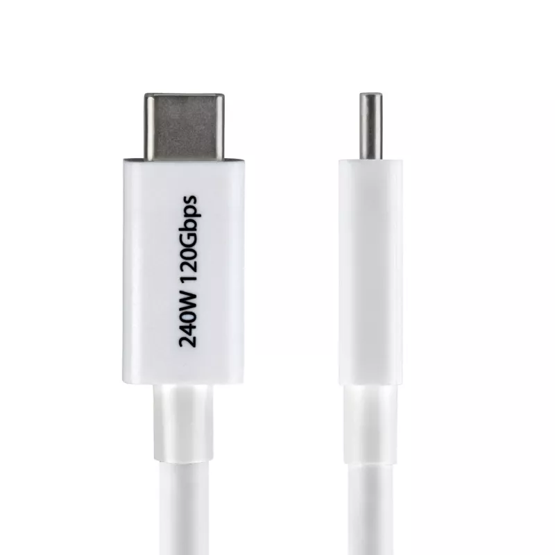 StarTech.com 2,6ft (80cm) Thunderbolt 5-kabel, 80Gbps/tot 120Gbps, 240W PD, 8K 60Hz, gecertificeerde Thunderbolt-kabel, compatibel met Thunderbolt 4/USB4/USB-C - wit
