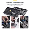 StarTech.com 40-delige computerreparatie-toolkit voor laptop/pc/elektronica/telefoon, 30-bit precisieschroevendraaierset, afneembaar deksel met magneetmat, hefwerktuigen