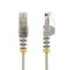 StarTech.com 25 cm grijs slank CAT6 Ethernet-kabel, snagless, 100W PoE, UTP, LSZH, 28AWG massief blank koperdraad, slanke RJ45 netwerk-patchkabel met trekontlasting, individueel getest