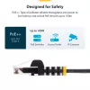 StarTech.com 25 cm wit slank CAT6 Ethernet-kabel, snagless, 100 W PoE, UTP, LSZH, 28AWG massief blank koperdraad, slanke RJ45 netwerk-patchkabel met trekontlasting, individueel getest