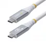 StarTech.com 3 m (10 ft) USB4-kabel, 20 Gbit/s, USB-IF-gecertificeerd USB-C-kabel, 60 W PD, 4K 120 Hz DP 1.4, TPE-mantel, wit USB-C-kabel