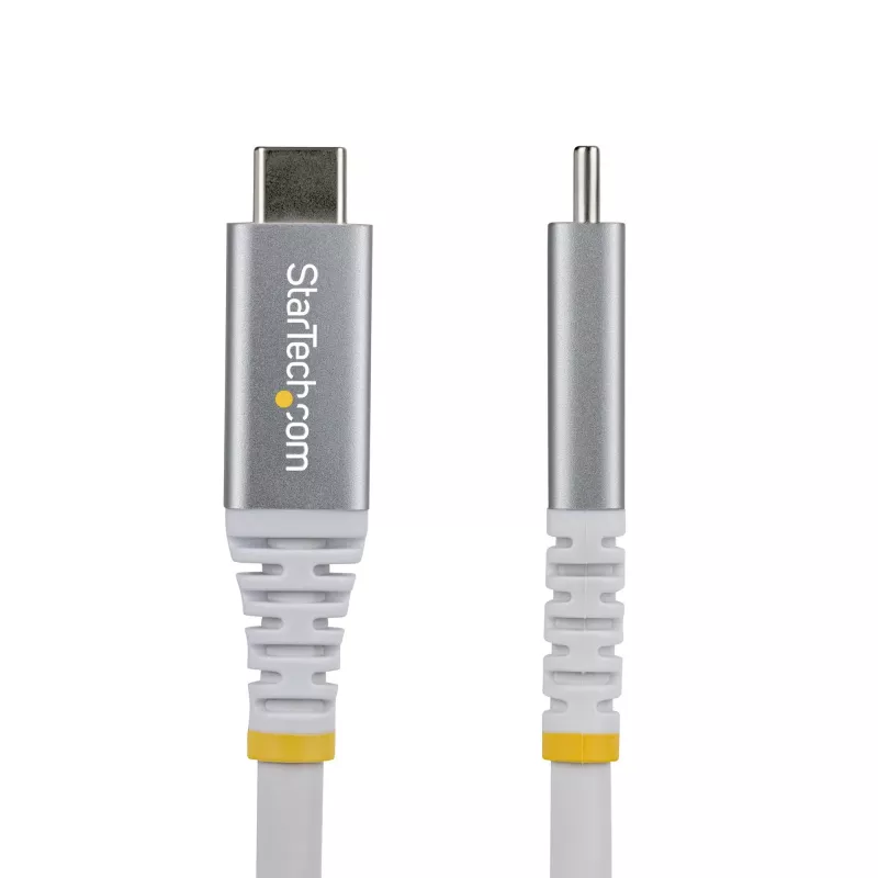 StarTech.com 3 m (10 ft) USB4-kabel, 20 Gbit/s, USB-IF-gecertificeerd USB-C-kabel, 60 W PD, 4K 120 Hz DP 1.4, TPE-mantel, wit USB-C-kabel