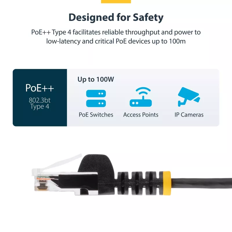 StarTech.com 25cm roze slank CAT6 Ethernet-kabel, snagless, 100W PoE, UTP, LSZH, 28AWG massief blank koperdraad, slanke RJ45 netwerk-patchkabel met trekontlasting, individueel getest