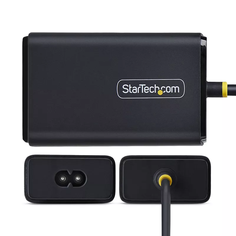StarTech.com 65W USB-C laptop-oplader, 1,5 m vast verbonden USB-C-kabel, voeding voor Dell, XPS, HP ProBook, MacBook Pro, Microsoft Surface Pro