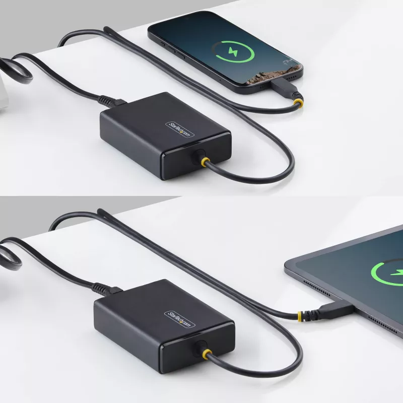 StarTech.com 100W USB-C laptop-oplader met 1,5 m vast verbonden USB-C-kabel, voeding voor Dell, XPS, HP ProBook, MacBook Pro, Microsoft Surface Pro