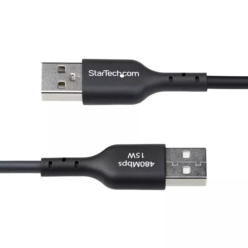 StarTech.com 15cm (6in) USB-A naar USB-C oplaadkabel, opladen & synchroniseren, 3A, USB 2.0, TPE-mantel – zwart USB-oplaadkabel