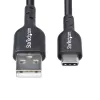 StarTech.com 15cm (6in) USB-A naar USB-C oplaadkabel, opladen & synchroniseren, 3A, USB 2.0, TPE-mantel – zwart USB-oplaadkabel
