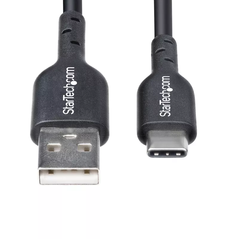 StarTech.com 15cm (6in) USB-A naar USB-C oplaadkabel, opladen & synchroniseren, 3A, USB 2.0, TPE-mantel – zwart USB-oplaadkabel