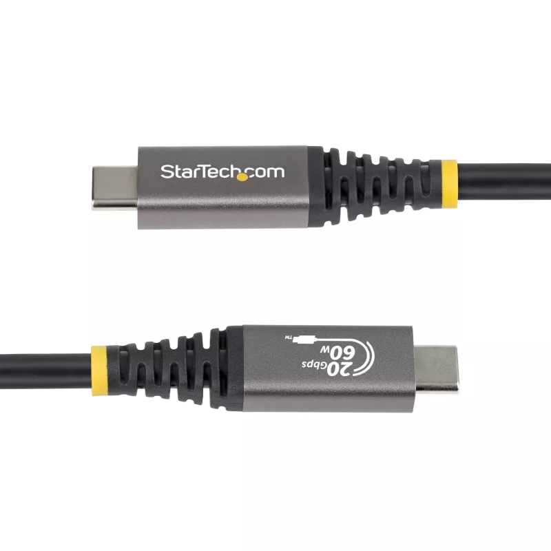 StarTech.com 3m (10ft) USB4-kabel, 20 Gbit/s, USB-IF-gecertificeerd USB-C-kabel, 60W PD, 4K 120Hz DP 2.1, TPE-mantel, zwart USB-C-kabel