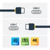 StarTech.com 3m (10ft) USB4-kabel, 20 Gbit/s, USB-IF-gecertificeerd USB-C-kabel, 60W PD, 4K 120Hz DP 2.1, TPE-mantel, zwart USB-C-kabel