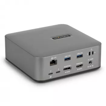 StarTech.com Thunderbolt 5 dockingstation, DP/HDMI, triple-monitor dock tot 4K 144 Hz of dual 8K 60 Hz, 5x USB-poorten, 140 W laptop opladen