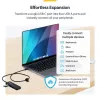 StarTech.com 4-poorts USB-C hub, 5 Gbit/s, busgevoed, USB-C naar 4x USB-A mini hub, extra lange 61 cm hostkabel, PCR-kunststof, draagbare desktop-/laptop-USB-hub
