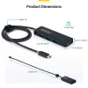 StarTech.com 4-poorts USB-C hub, 5 Gbit/s, busgevoed, USB-C naar 4x USB-A mini hub, extra lange 61 cm hostkabel, PCR-kunststof, draagbare desktop-/laptop-USB-hub