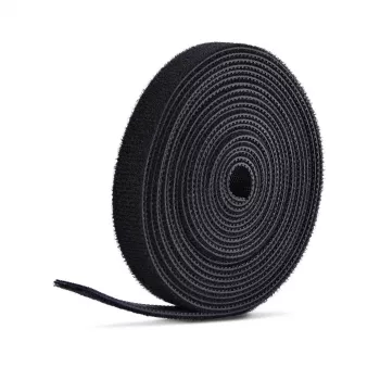 StarTech.com 75ft (22,8m) klittenband rol, 12,7mm breed, zwart, op maat te knippen herbruikbare kabelbinders, bevestigingsband, aanpasbare stofwikkels, grootformaat rol