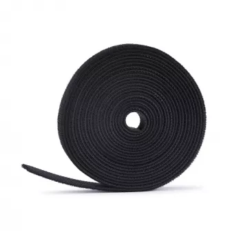 StarTech.com 75ft (22,8m) klittenband rol, 12,7mm breed, zwart, op maat te knippen herbruikbare kabelbinders, bevestigingsband, aanpasbare stofwikkels, grootformaat rol