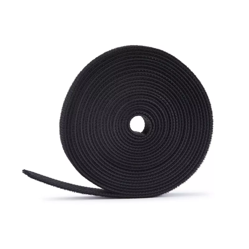 StarTech.com 75ft (22,8m) klittenband rol, 12,7mm breed, zwart, op maat te knippen herbruikbare kabelbinders, bevestigingsband, aanpasbare stofwikkels, grootformaat rol