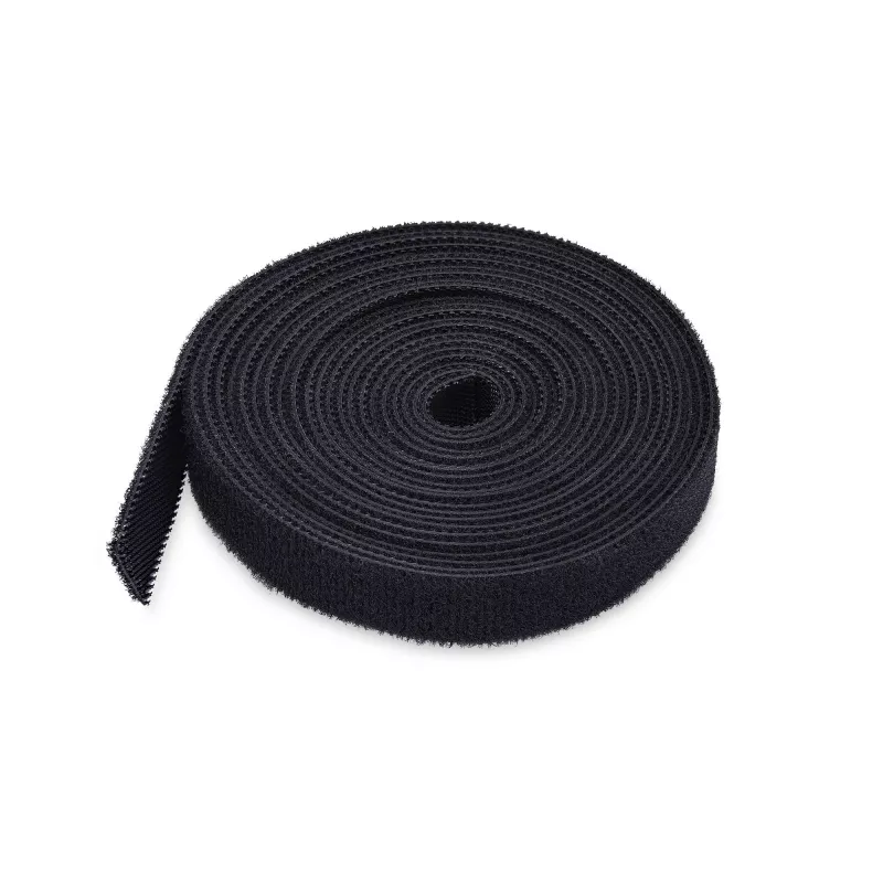 StarTech.com 75ft (22,8m) klittenband rol, 12,7mm breed, zwart, op maat te knippen herbruikbare kabelbinders, bevestigingsband, aanpasbare stofwikkels, grootformaat rol