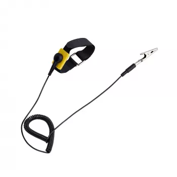 StarTech.com antistatische polsband met aardingskabel, ESD-veilige band met 1,5 m afneembare kabel, voorkomt elektrostatische ontlading, verstelbare pasvorm, TAA