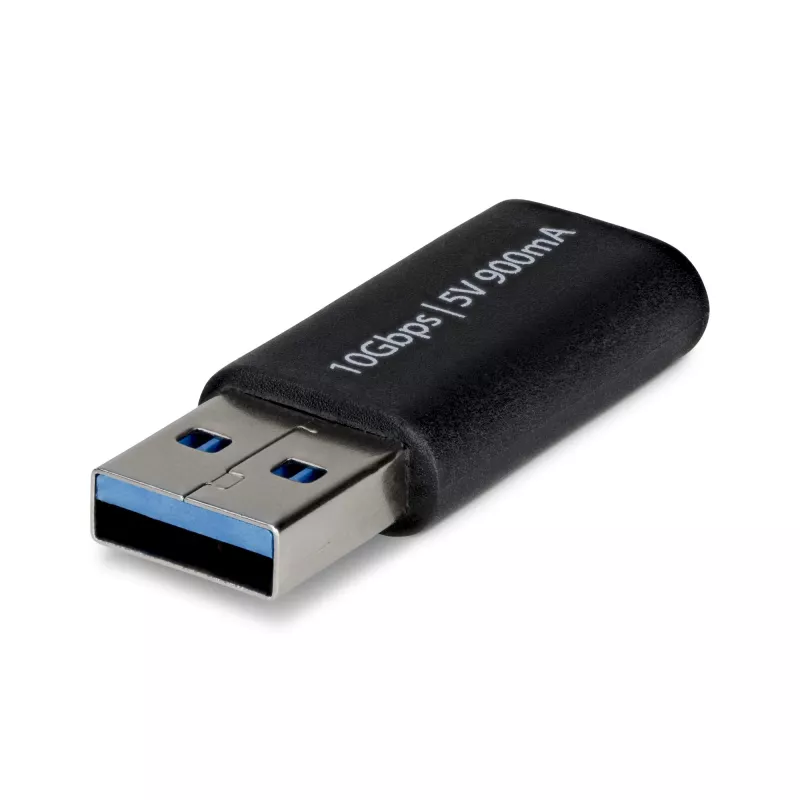 StarTech.com USB-A naar USB-C adapter, USB-A stekker naar USB-C bus converter, USB 10Gbps, 5V 900mA, USB naar USB-C adapter voor USB-A opladers/hubs