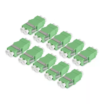 StarTech.com LC naar LC koppeling 10-pack, OS2 Singlemode SC-footprint LC-glasvezelkoppeling zonder flens, LC/APC duplex adapter