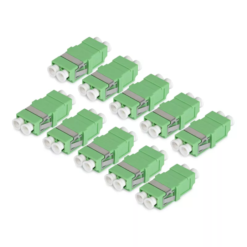 StarTech.com LC naar LC koppeling 10-pack, OS2 Singlemode SC-footprint LC-glasvezelkoppeling zonder flens, LC/APC duplex adapter