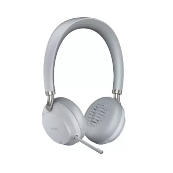 Yealink BH72 headset bedraad & draadloos hoofdband gesprekken/muziek USB Type-A Bluetooth oplaadstation lichtgrijs