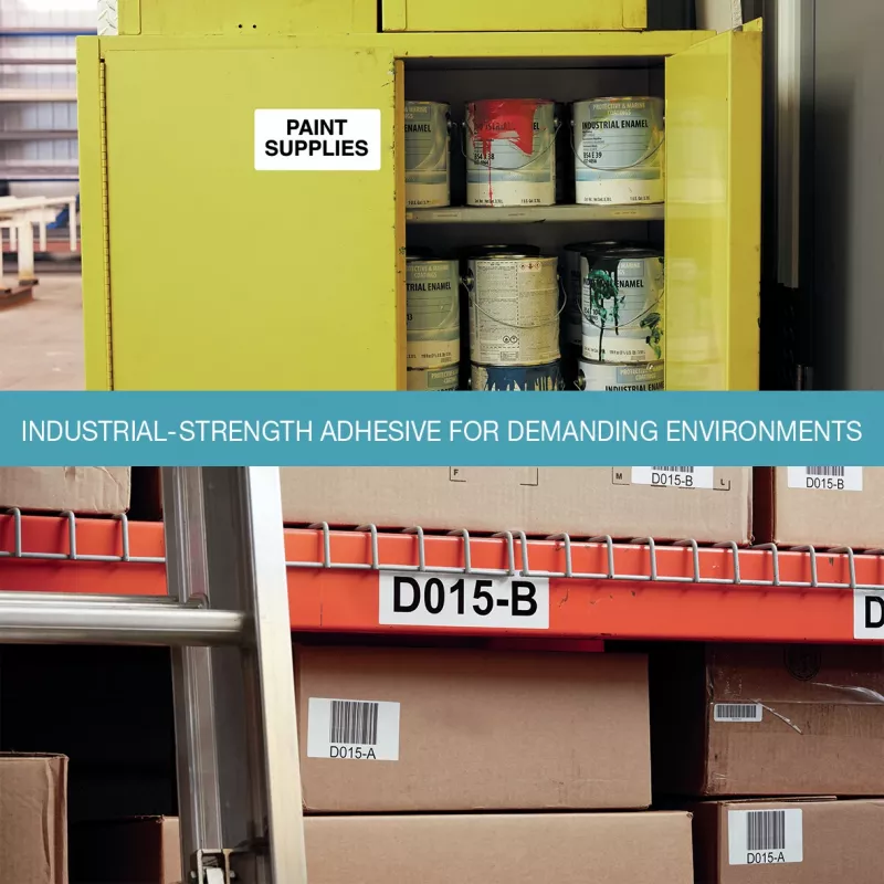 DYMO LW Durable labels - 19 x 64 mm - 1933085, wit, zelfklevend printeretiket, polypropyleen (PP), permanent, rechthoekig, -18 - 50 °C