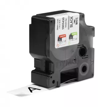 DYMO Rhino industrie vinyl etiketten | 24 mm x 5,5 m | zwarte print op wit | zelfklevend | voor LabelManager & Rhino labelprinters