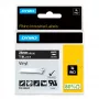 DYMO Rhino industrie vinyl etiketten | 24 mm x 5,5 m | witte print op zwart | zelfklevend | voor LabelManager & Rhino labelprinters