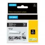 DYMO Rhino industrie vinyl etiketten | 12 mm x 5,5 m | witte print op zwart | zelfklevend | voor LabelManager & Rhino labelprinters