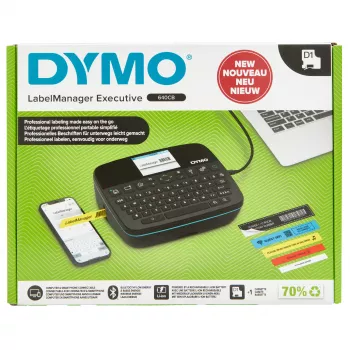 DYMO LabelManager Executive 640 CB Draagbare labelprinter | Compacte labelmachine met QWERTY-toetsenbord | Bluetooth- en USB-connectiviteit | Compatibel met D1 standaard- en robuuste labels
