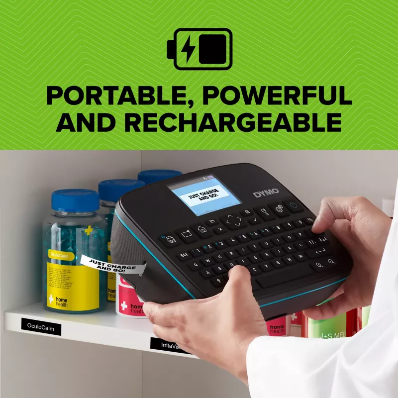 DYMO LabelManager Executive 640 CB Draagbare labelprinter | Compacte labelmachine met QWERTY-toetsenbord | Bluetooth- en USB-connectiviteit | Compatibel met D1 standaard- en robuuste labels