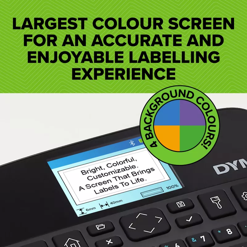 DYMO LabelManager Executive 640 CB Draagbare labelprinter-kit met draagtas en 3 labelcassettes | Compacte QWERTY-labelprinter | Bluetooth- en USB-connectiviteit | Compatibel met D1-labels