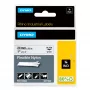DYMO Rhino Industriële flexibele nylonlabels | 24 mm x 3,5 m | Zwart op wit | Zelfklevend | voor LabelManager- en Rhino-labelprinters