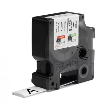 DYMO Rhino Industriële krimpkous-kabellabels | 19 mm x 1,5 m | Zwarte opdruk op wit | Zelfklevend | voor Rhino-labelprinters