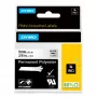 DYMO Rhino Industriële permanente polyesterlabels | 9 mm x 5,5 m | Zwarte opdruk op transparant | Zelfklevend | voor LabelManager- en Rhino-labelprinters