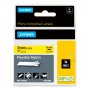 DYMO Rhino Industriële flexibele nylonlabels | 24 mm x 3,5 m | Zwart op geel | Zelfklevend | voor Rhino- en LabelManager-labelmachines