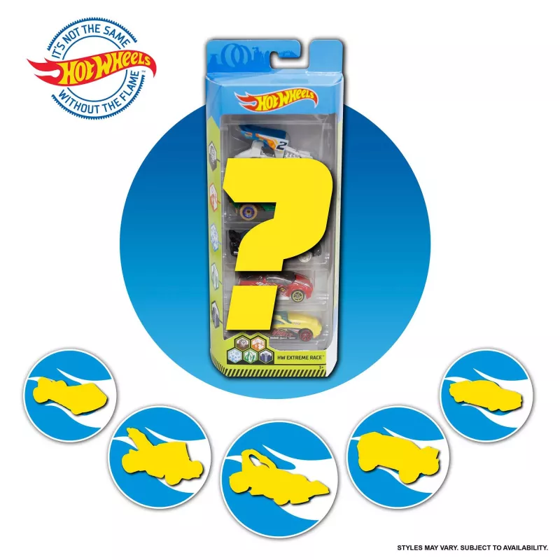 Hot Wheels 5-pack assortiment, voertuigset, 3 jaar, diverse kleuren