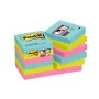 3M 622-12SS-MIA plaknotities vierkant blauw, roze, geel zelfklevend