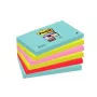 3M 655-6SS-MIA notitiepapier rechthoekig blauw, roze, rood, geel zelfklevend