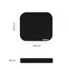 Fellowes premium muismat - zwart, zwart, monochromatisch, polyester, rubber