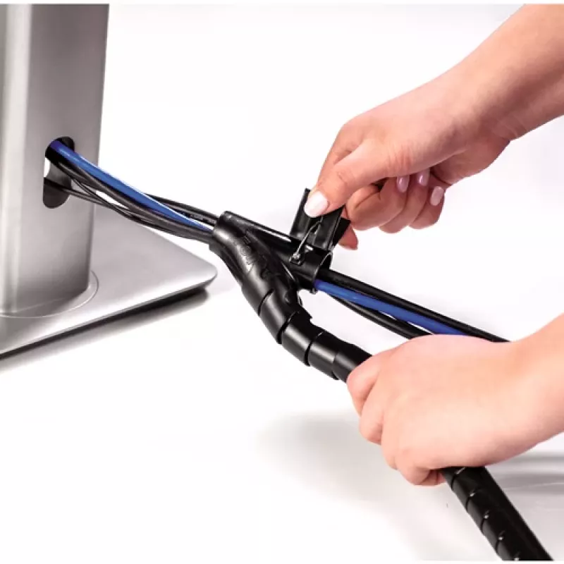 Fellowes CableZip - zwart, kabelhuls, bureau, zwart