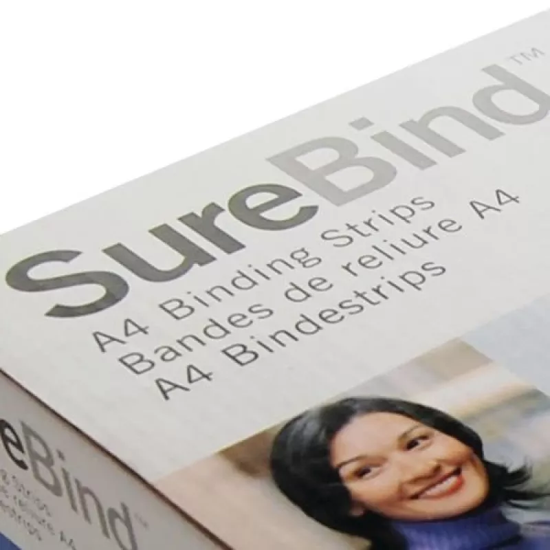 GBC SureBind® bindstrips A4 25 mm, zwart, 250 vel, acrylonitril-butadieen-styreen (ABS), A4, 25 mm, 297 mm