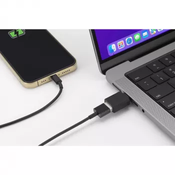 Kensington CA1010 USB-C naar USB-A M/F adapter, USB-C, USB-A, zwart
