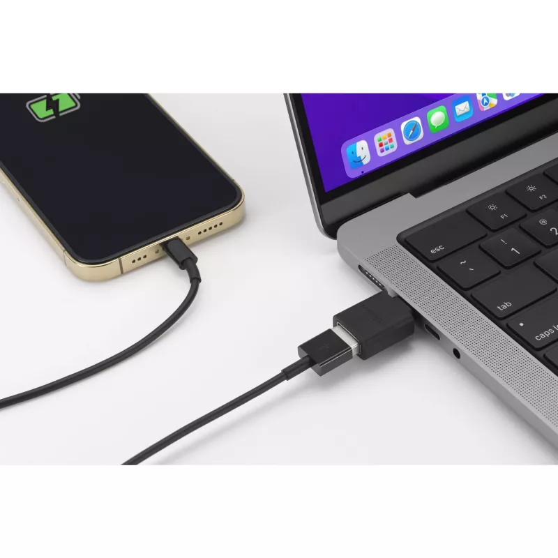 Kensington CA1010 USB-C naar USB-A M/F adapter, USB-C, USB-A, zwart