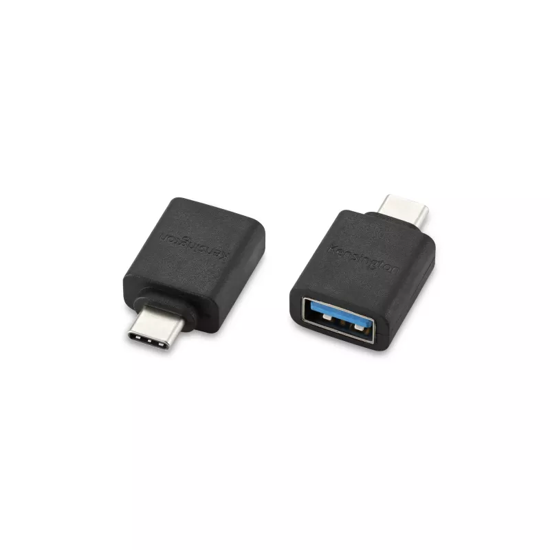 Kensington CA1010 USB-C naar USB-A M/F adapter, USB-C, USB-A, zwart