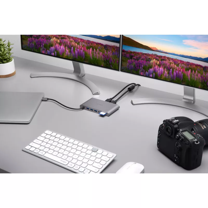 Kensington UH1440P USB-C 5Gbps dual video driverloos mobiel dock - 85W pass-through power - DP/HDMI/VGA