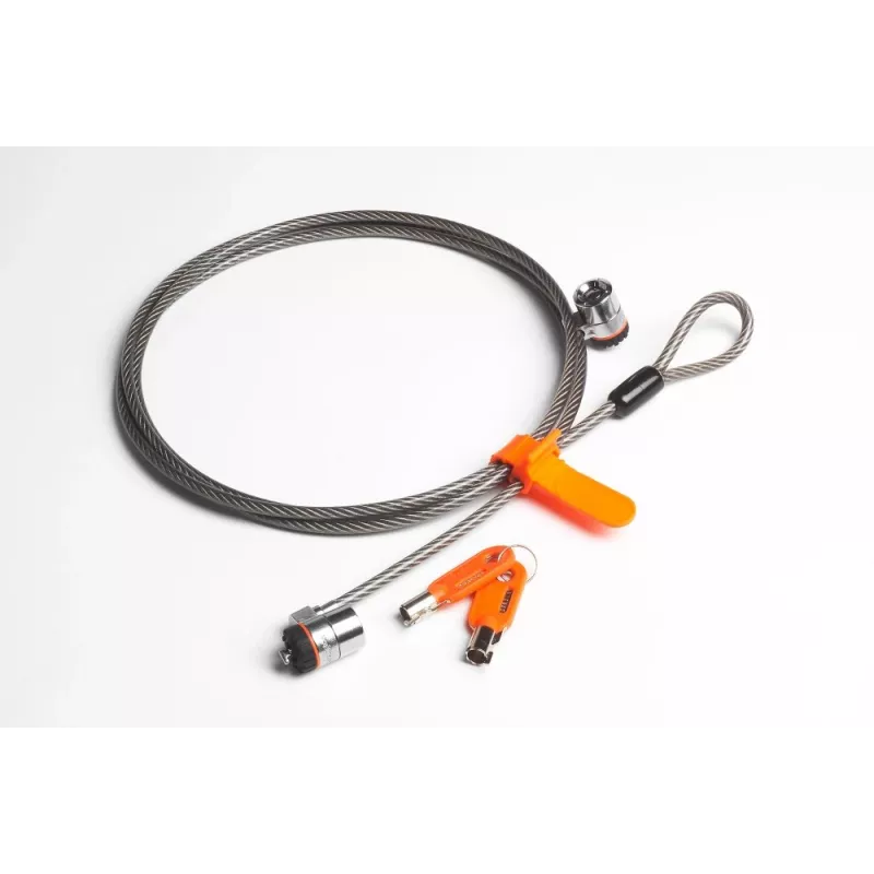 Kensington MicroSaver® Keyed Twin Laptopslot, 2,2 m, ronde sleutel, staal