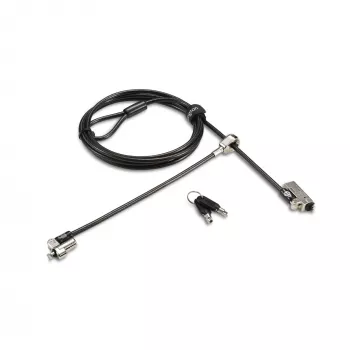 Kensington slank NanoSaver 2.0 Dual Headed Lock, Kensington, Key, koolstofstaal, zilver, zwart